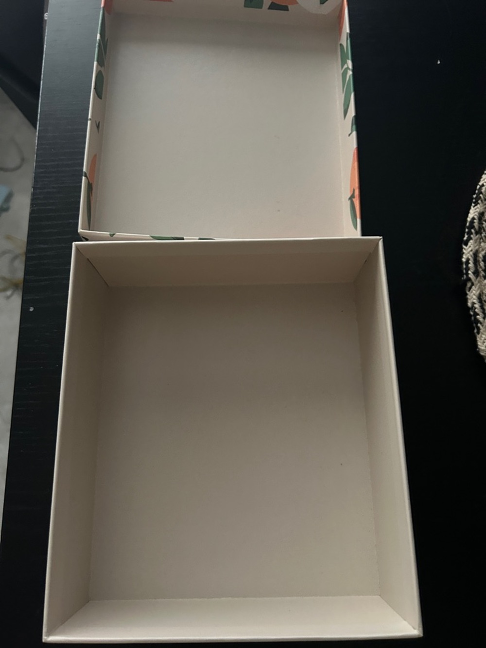 Floral Citrus Decorative Storage Box | Orange Blossom Design - Picture 3 of 3